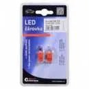 Žárovka 1LED 12V T10 červená 2ks